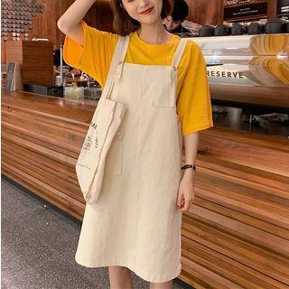 Short-sleeve Letter T-shirt / Jumper Dress
