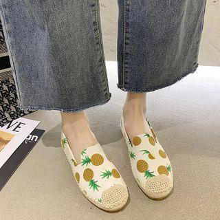 Fruit Print Espadrille Flats