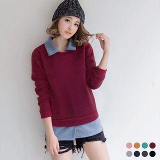 Mock Two-piece Brushed Top