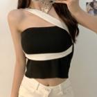 Strappy Asymmetrical Knit Camisole Top