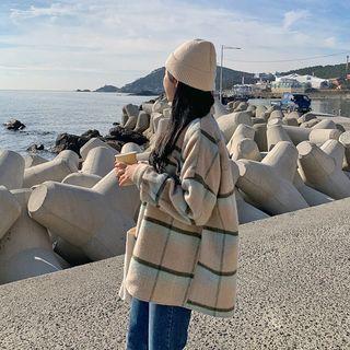 Patch-pocket Oversize Plaid Shirt