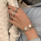 Alloy Smiley & Star Layered Bracelet Silver - One Size