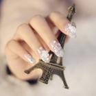 Glitter Faux Nail Tip 258 - Glue - As Shown In Figure - One Size