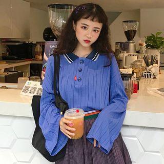 Long-sleeve Polo Neck T-shirt