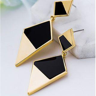 Color Block Drop Earrings