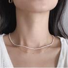 Faux Pearl Alloy Layered Necklace 1 Pc - Faux Pearl Alloy Layered Necklace - One Size