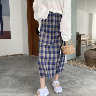 Plaid High-waist Skirt