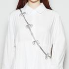 Ribbon Chain Cross Body Strap Silver - One Size