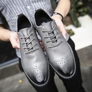 Lace-up Stitched Gradient Oxfords