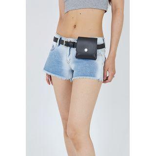 Snap-button Flap Belt Bag