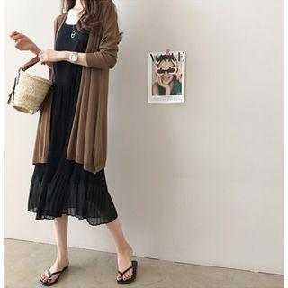 Spaghetti-strap Chiffon-hem Dress