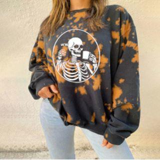 Tie-dye Graphic Print Sweatshirt