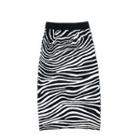 Zebra Pattern Knit Skirt