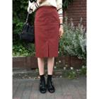 Slit-front Midi H-line Skirt