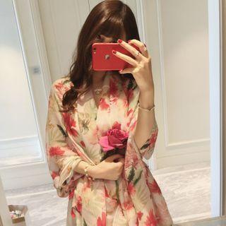 Floral Shawl Floral Print - One Size