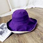 Rolled Trim Plain Bucket Hat