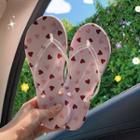 Heart Print Flip-flops