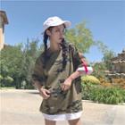 Camo Print Elbow Sleeve T-shirt Dress