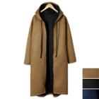 Couple Hooded Faux-suede Coat
