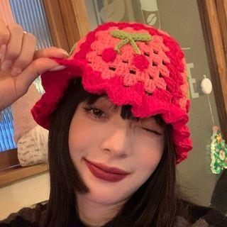 Cherry Bucket Hat Red - M