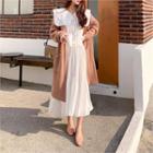 Sailor-collar Bell-sleeve Shirtdress