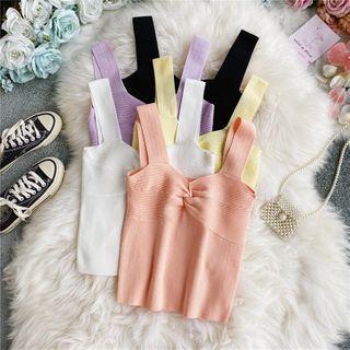 Plain Knot Knit Tank Top