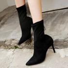 Pointy-toe Faux-suede Boots