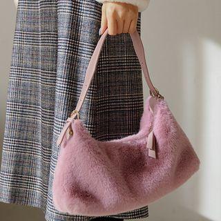 Faux-fur Tote Bag With Shoulder Strap