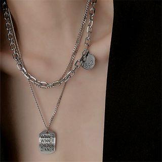 Pendant Necklace 1 Pc - Silver - One Size