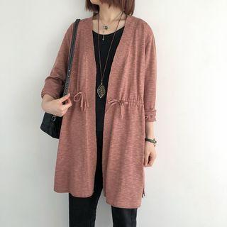 Drawcord Long Cardigan