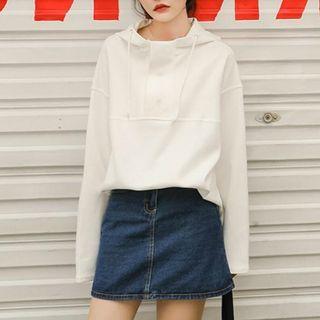 Button Neck Hoodie