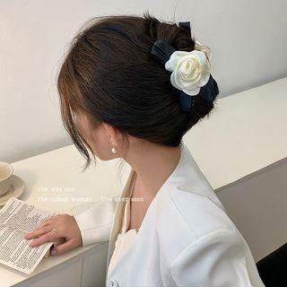Floral Hair Claw Camellia - White - One Size
