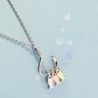 Fish Hook Pendant Sterling Silver Necklace 1 Pc - Necklace - Silver - One Size