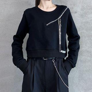 Zip Cropped Pullover