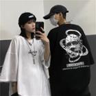 Couple Matching Short-sleeve Skull Print T-shirt