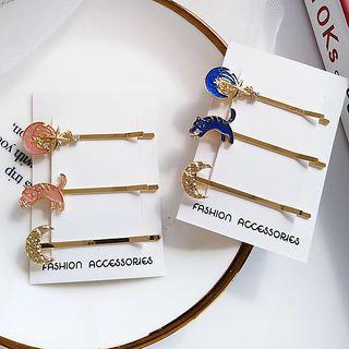 Alloy Cat / Moon Hair Pin