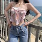 Bow Tube Top Pink - One Size