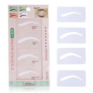 Pvc Eyebrow Drawing Stencil As Shown In Figure - One Size