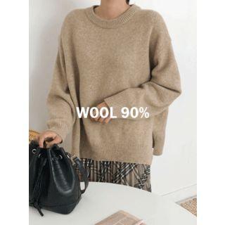 Boxy Wool Blend Sweater