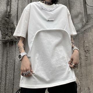 Chain Mock Two-piece T-shirt