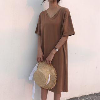 Plain Short-sleeve T-shirt / Plain Short-sleeve T-shirt Dress