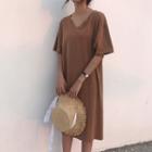 Plain Short-sleeve T-shirt / Plain Short-sleeve T-shirt Dress