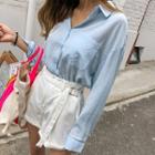 Belted Cotton Shorts