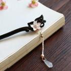 Retro Freshwater Pearl Floral Dangle Hair Stick
