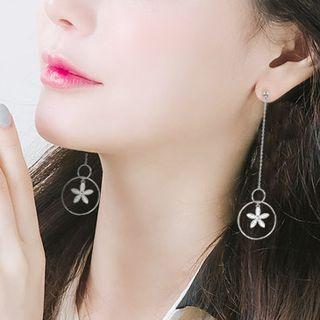 Flower & Hoop Dangle Earring