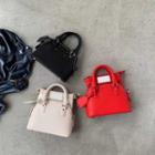 Faux Leather Chain Strap Handbag