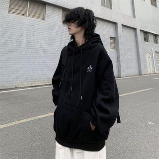 Cross Embroidered Hoodie