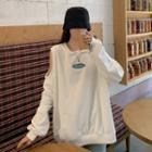 Cut-out Long-sleeve Sweatshirt