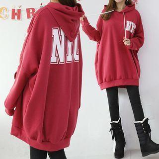 Nyc Letter Longline Hoodie