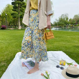 Painting Chiffon A-line Skirt